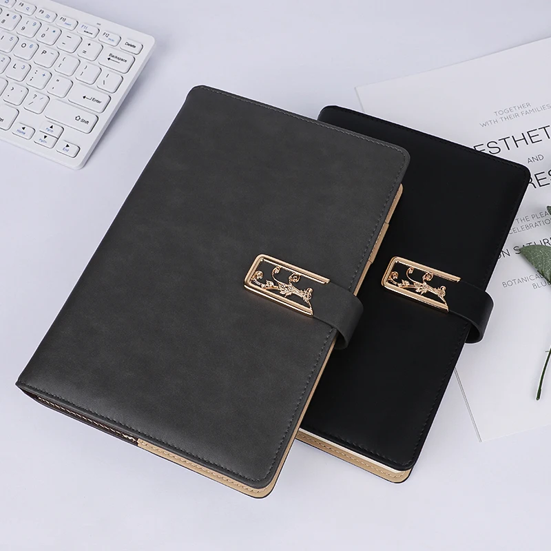 Business Black Leather Notebook A5 Super Thick Retro Minimalist 1PCS | Канцтовары для офиса и дома