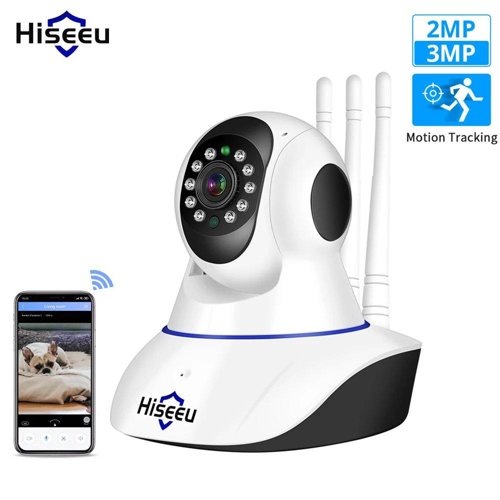 Hiseeu 3MP 2MP IP камера беспроводная домашняя безопасности wifi 1080P 1536P двухстороннее