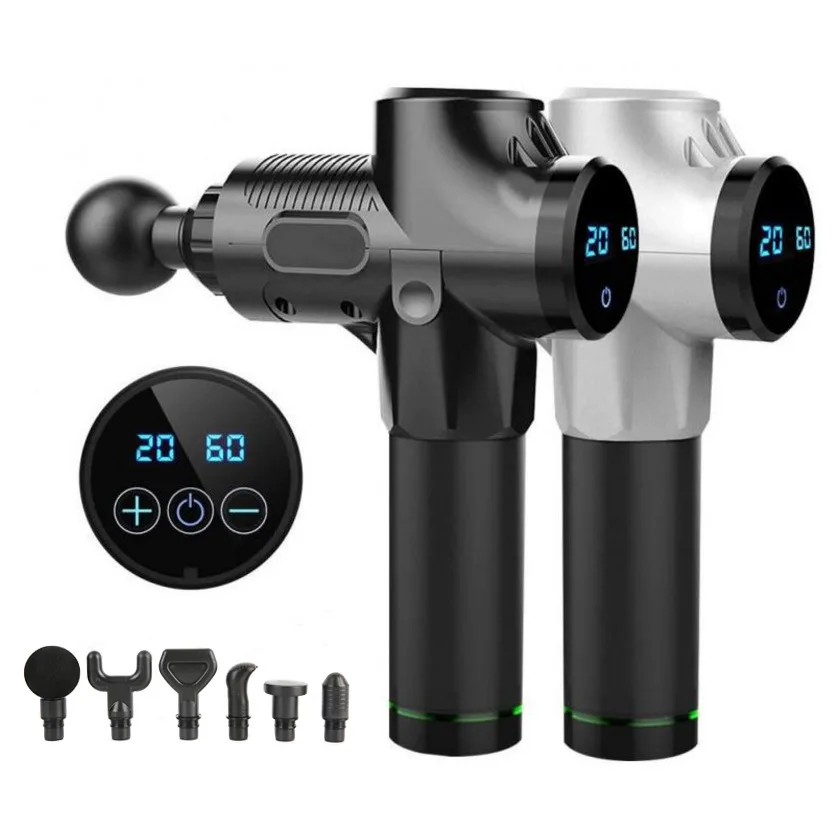 

Vibration Electric Massager Gun LCD Monitor Massage Muscle Training Massage Back Face Massager for Neck Slimming Body Massagers