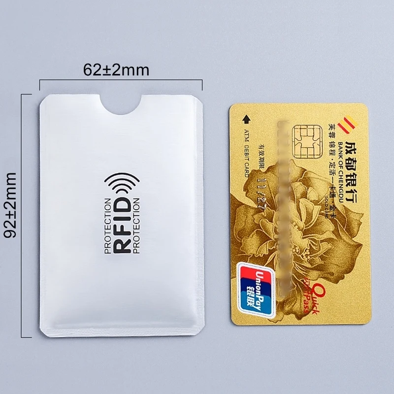anti rfid card holder nfc blocking reader lock id bank card holder case protection metal credit card case aluminium f051 free global shipping