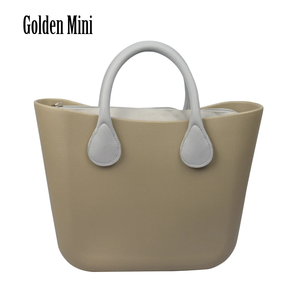 golden mini Huntfun модная женская мини-сумка EVA с водонепроницаемой вставкой внутренний карман короткие кожаные ручки стиль obag O женская сумка - Цвет: golden mini