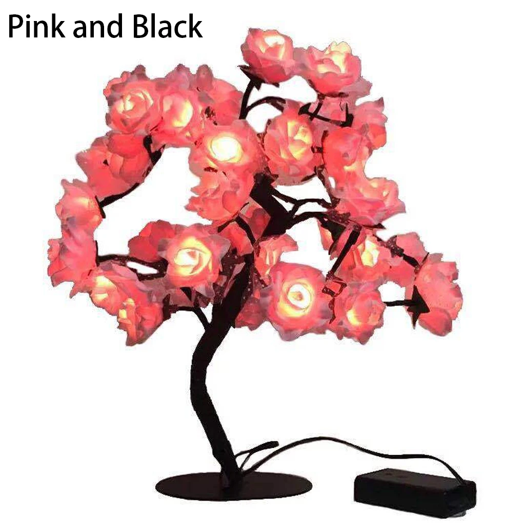 Ночник в виде цветка розы для вечеринок лампа Розы светодиодный ная Гирлянда