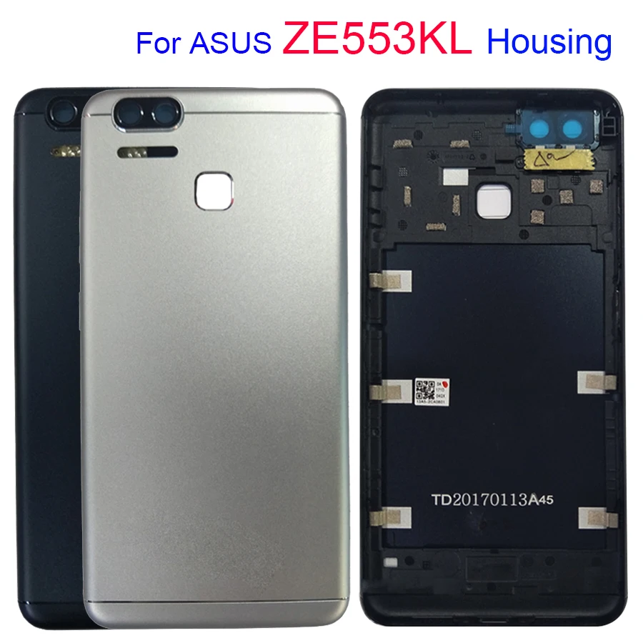 

5.5" For ASUS ZenFone 3 Zoom ZE553KL Back Battery Cover Case with Volume Power Button Camera Lens For ASUS ZE553KL Battery Cover