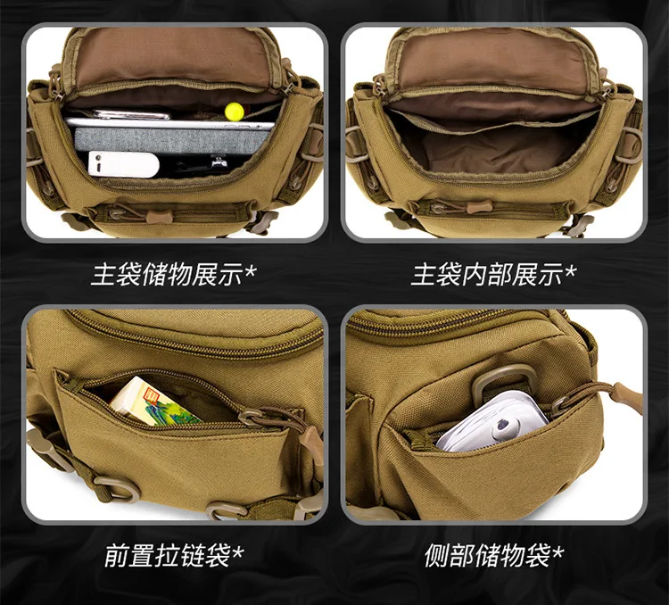 

Tactical Military Multi-Function Waist Shoulder Bags Outdoor Climbing Camping Waterproof Wear-resistant 1000D Nylon Backpack