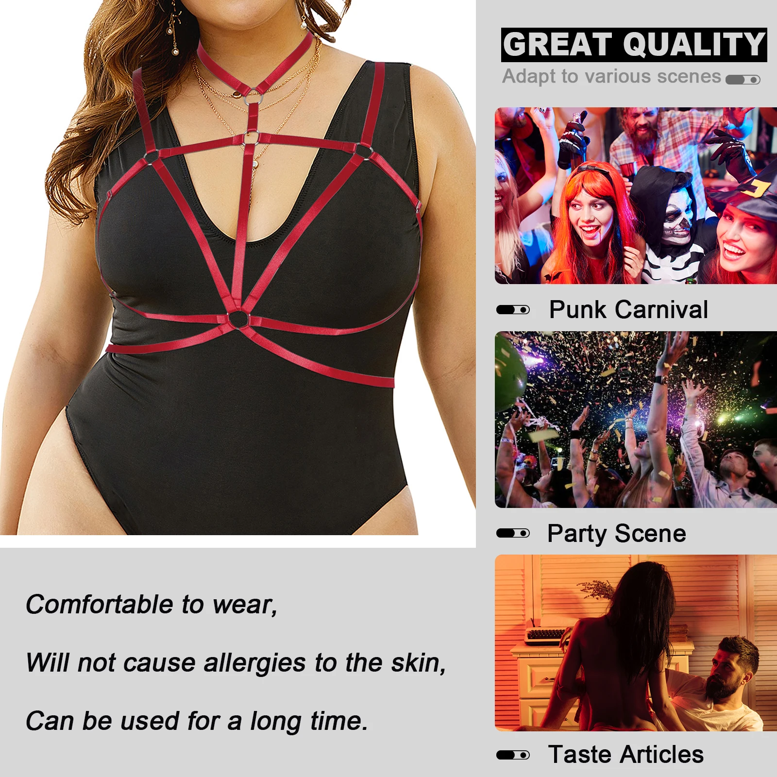 

Женский Готический бюстгальтер с лямкой на шее