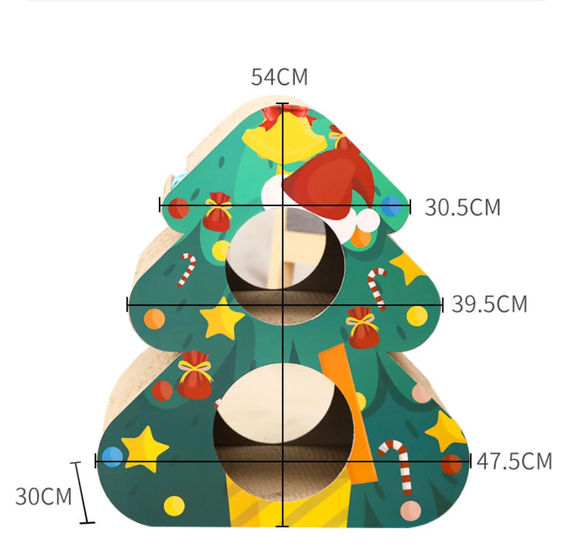 

Christmas tree cat scratcher double-layer cat litter triangle vertical corrugated paper claw sharpener cat toy