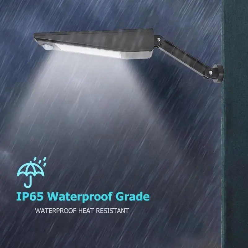 

48LED Solar Motion Sensor Wall Light Remote Control Outdoor Street Lamp