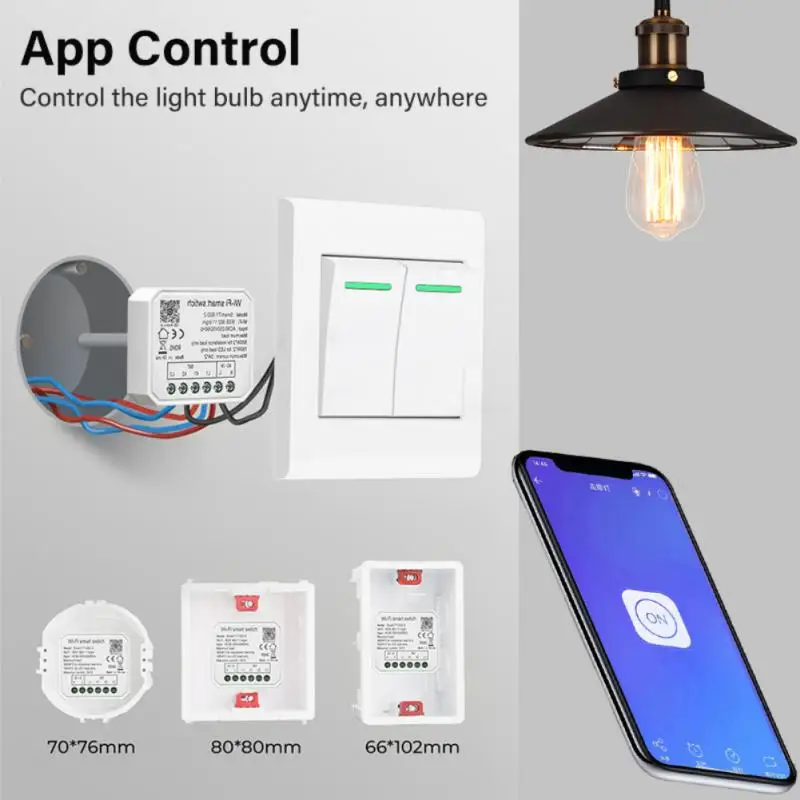 

1/2 Gang Tuya WiFi Switch Module Smart Life Remote Voice Control Smart Light DIY Module Smart Home With Alexa Google Home