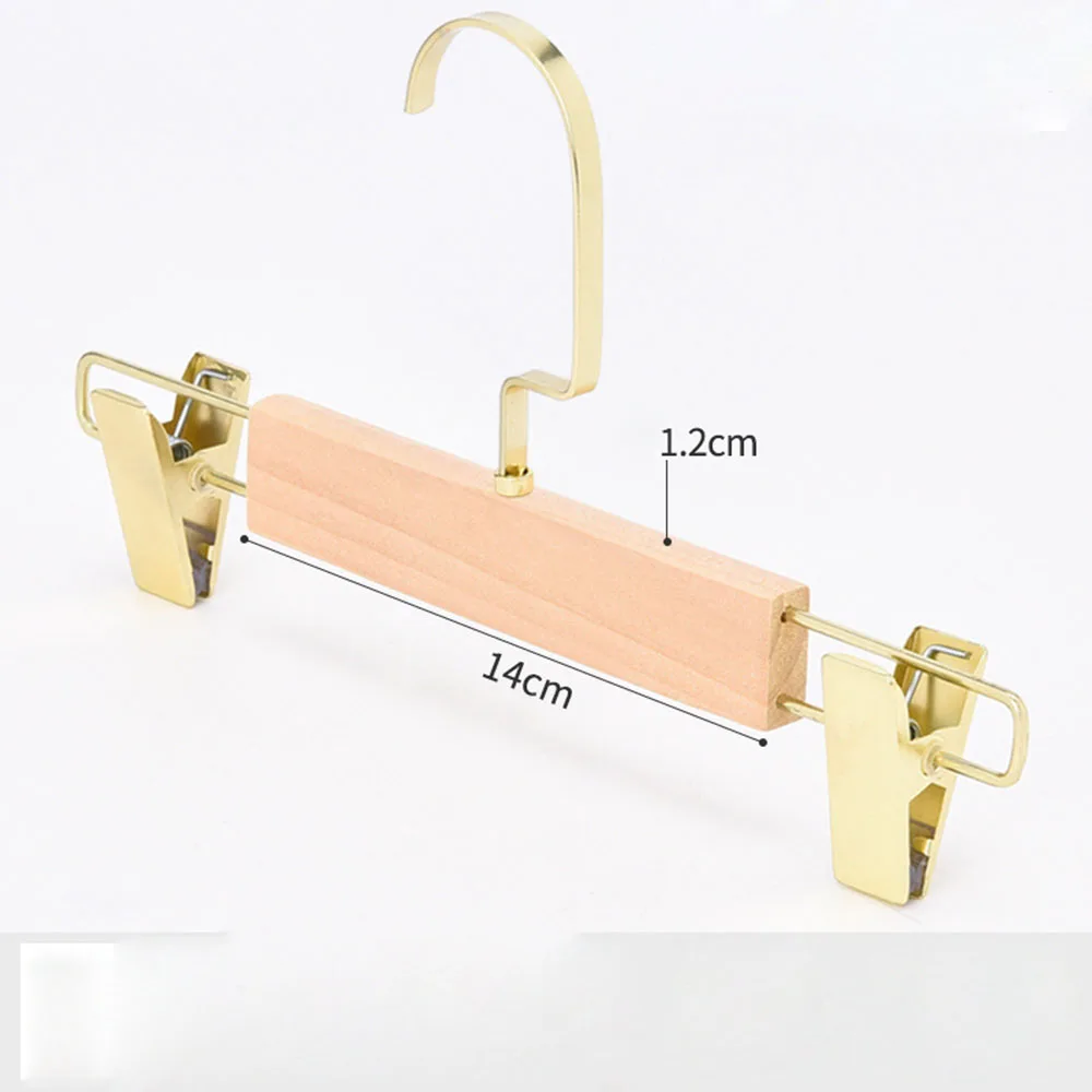 1 PCS Clothes Hanger Organizer Multifunction Skirt Clip Solid Wood Pants Folder Anti-skid Trousers Rack Drying Ra |
