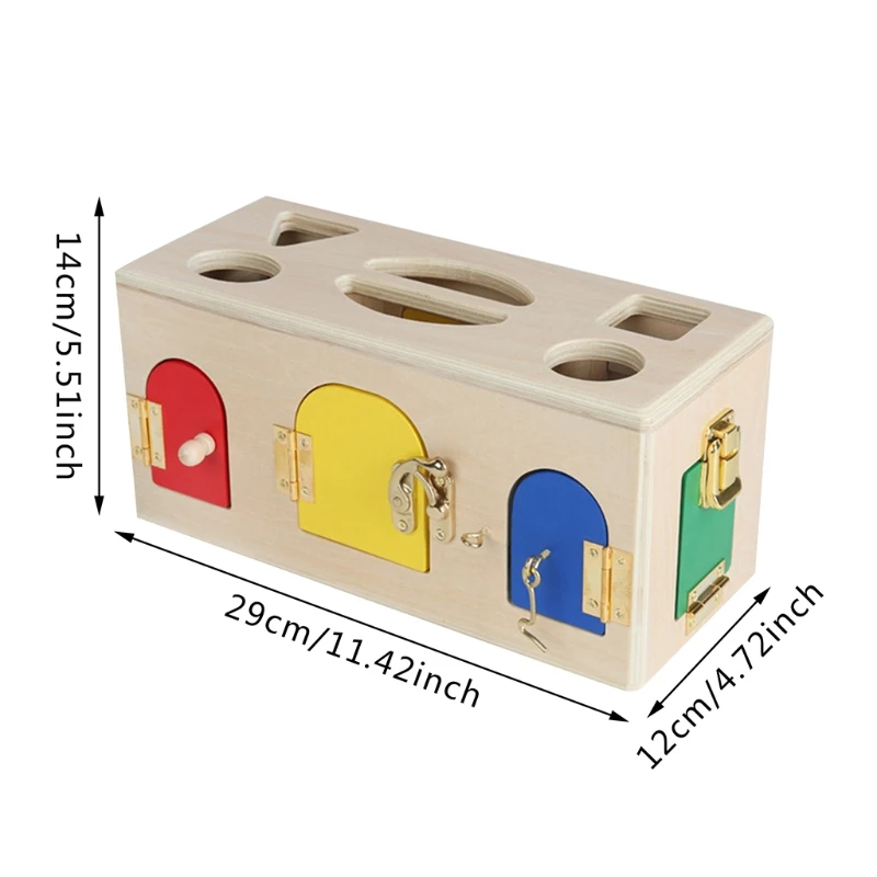 

1Set Wooden Geometric Unlock Toy Interactive Toys Montessori Educational Baby Toddler Sensory Geometry Education Toy