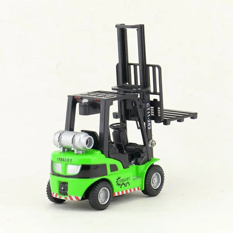 Литая Игрушечная модель инженерный автомобиль вилочный погрузчик тяговый со