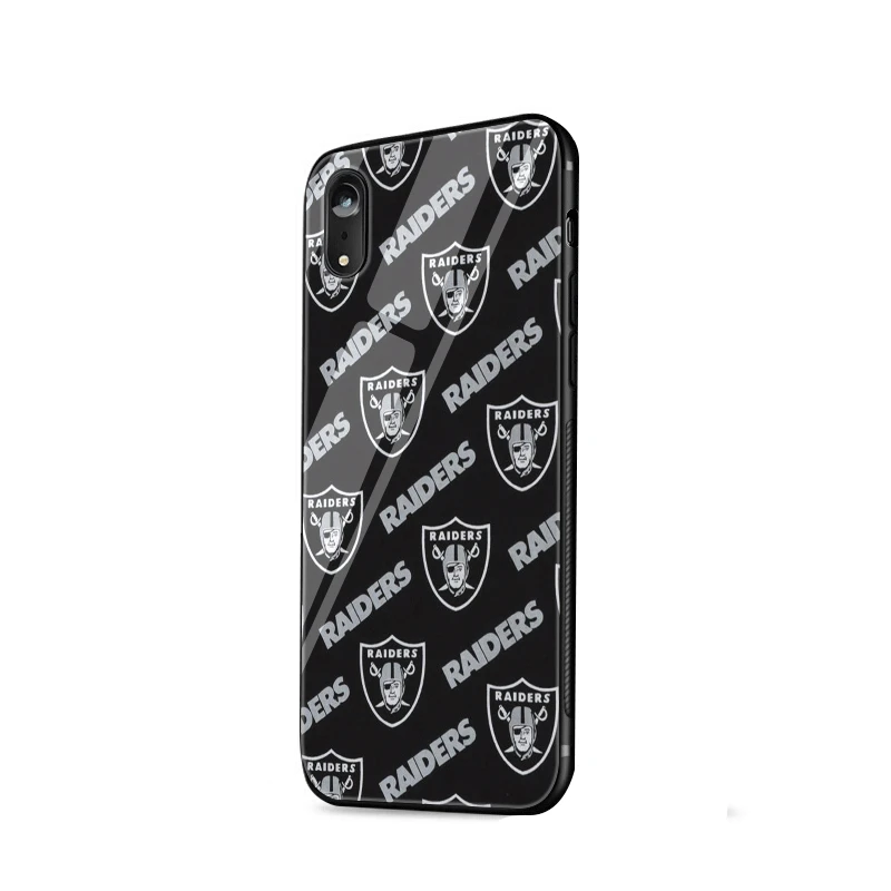mobile phone case glass for iPhone xr x xs max 7 8 6 6s Plus cover Oakland Raiders |