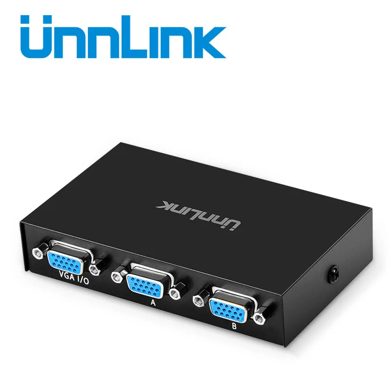 

Unnlink VGA Switch 2x1 Splitter FHD 1080P 2 in 1 out Swithcher for Computer Laptop Desktop