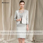 Lakshmigown атласное платье для гостей, свадебное официальное платье для матери невестыжениха с жакетом длиной до колена, изготовление на заказ