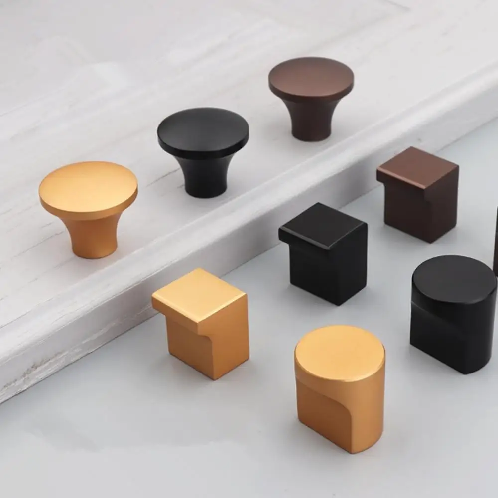 Современная Минималистичная однотонная ручка с одним отверстием дверной ящик