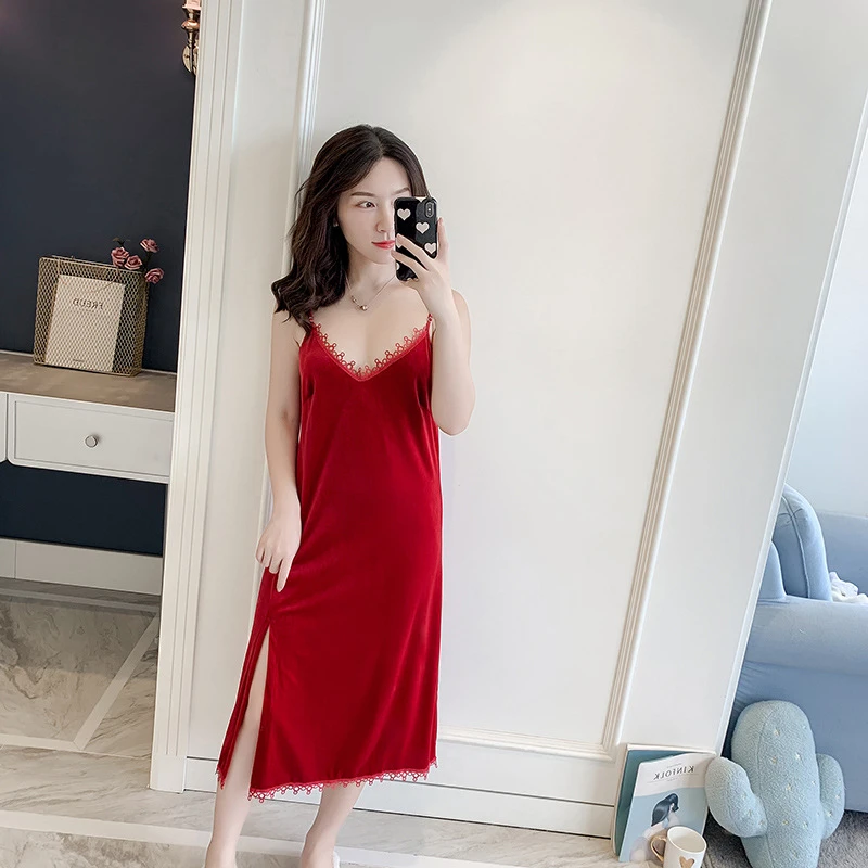 

Pajamas ladies autumn winter gold velvet trousers 4-piece set long pijama home service casual suit lounge set