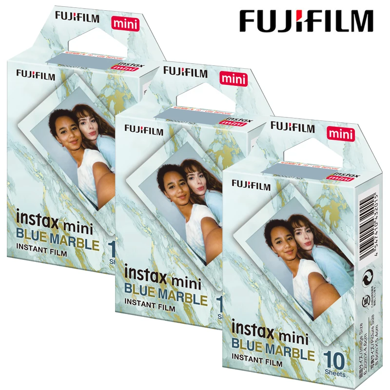Новинка пленка Fujifilm Instax Mini 9 с синей мраморной рамкой для Fuji 11 8 7s 25 мгновенная