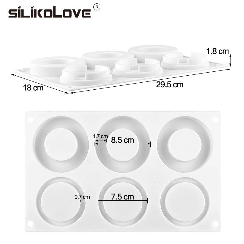 Новая силиконовая форма SILIKOLOVE круглые силиконовые формы для тортов муссов