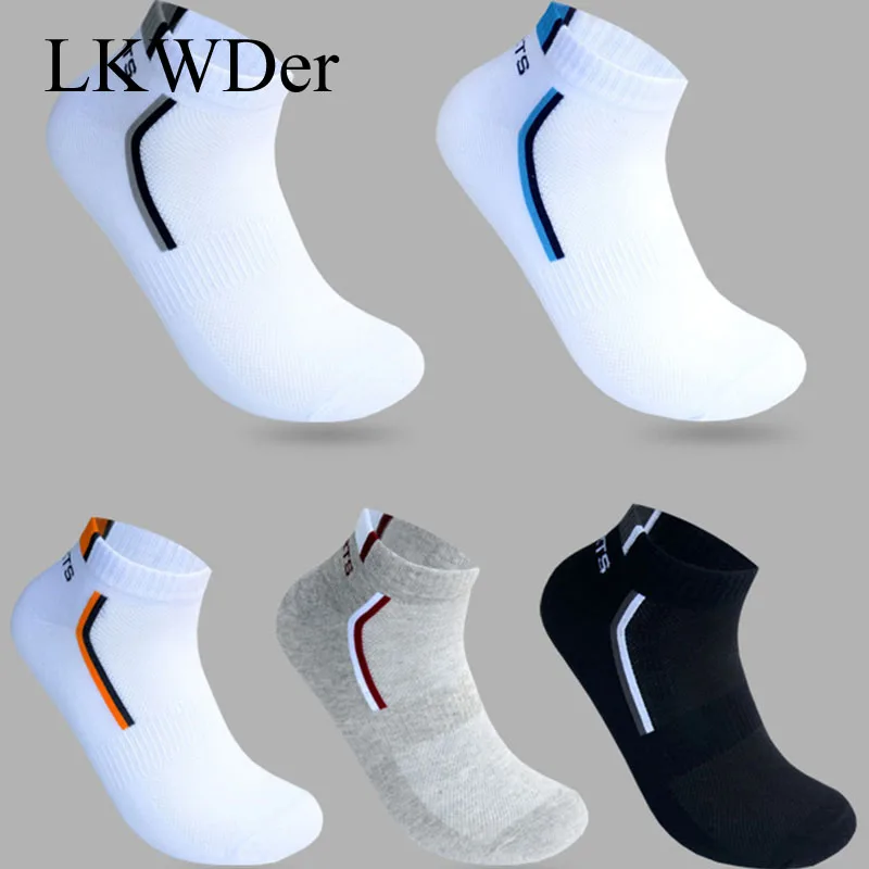 LKWDer 3 Pairs Men Ankle Socks Breathable Cotton Sports Socks Mesh Casual Athletic Summer Thin Cut Short Sock Male High Quality images - 6