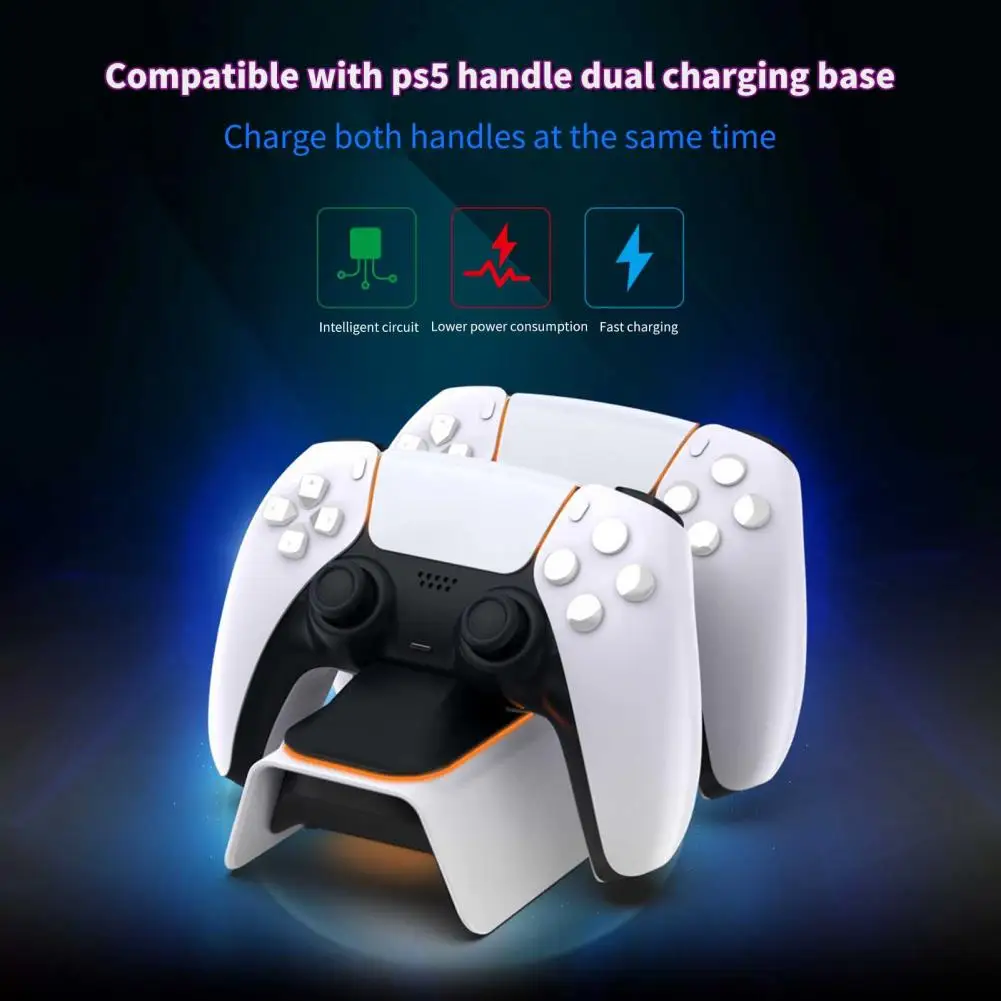 

​Dual Fast Charger for PS5 Wireless Controller USB Type-C Charging Cradle Dock Station for Sony PS5 Joystick Gamepad New