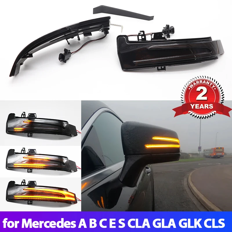 

For Mercedes-Benz W176 W246 W204 W212 C117 X156 LED Dynamic Turn Signal Light Flasher Flowing Water Blinker Flashing Light