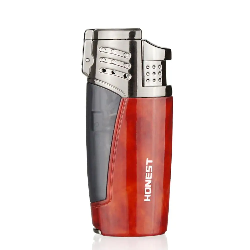 HONEST 3 Jet Flame металлическая зажигалка для сигар бутан фонарь сигарет Зажигалка дуги