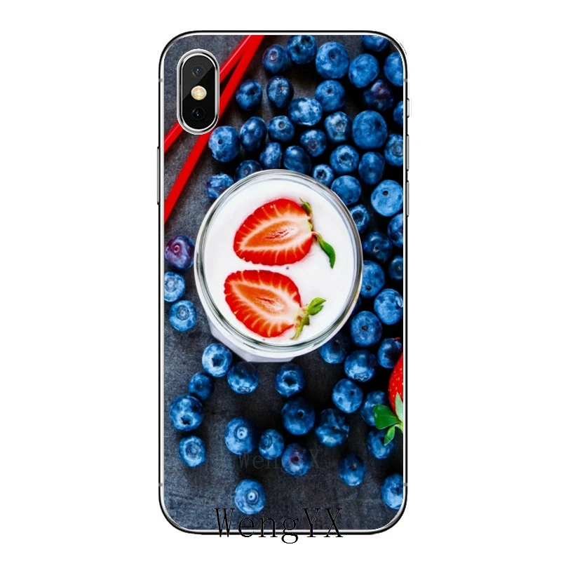 Мягкий силиконовый чехол для iPhone 8 7 6 6S Plus 11 Pro XS Max XR X 5 SE 4 iPod Touch с клубничным и