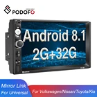 Автомагнитола Podofo 7010B, 2 Din, с Android 8,1, GPS, Wi-Fi, 7-дюймовым экраном, Bluetooth, стереопроигрывателем MP5, FM-радио, USB и AUX