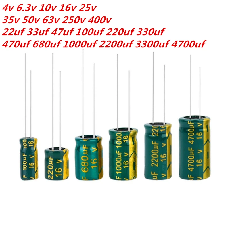 20-500 шт. 22 мкФ 33 47 100 220 330 470 680 1000 2200 3300 4700uf 20% 4v 6 3 v 10v 16v 25v 35 В 50 в 63 250 400 | Электронные