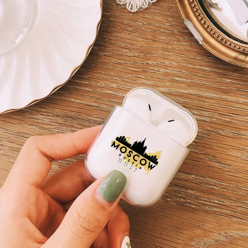 Мягкий милый Чехол Air Pods для Apple airpods роскошный чехол с изображением знаменитой