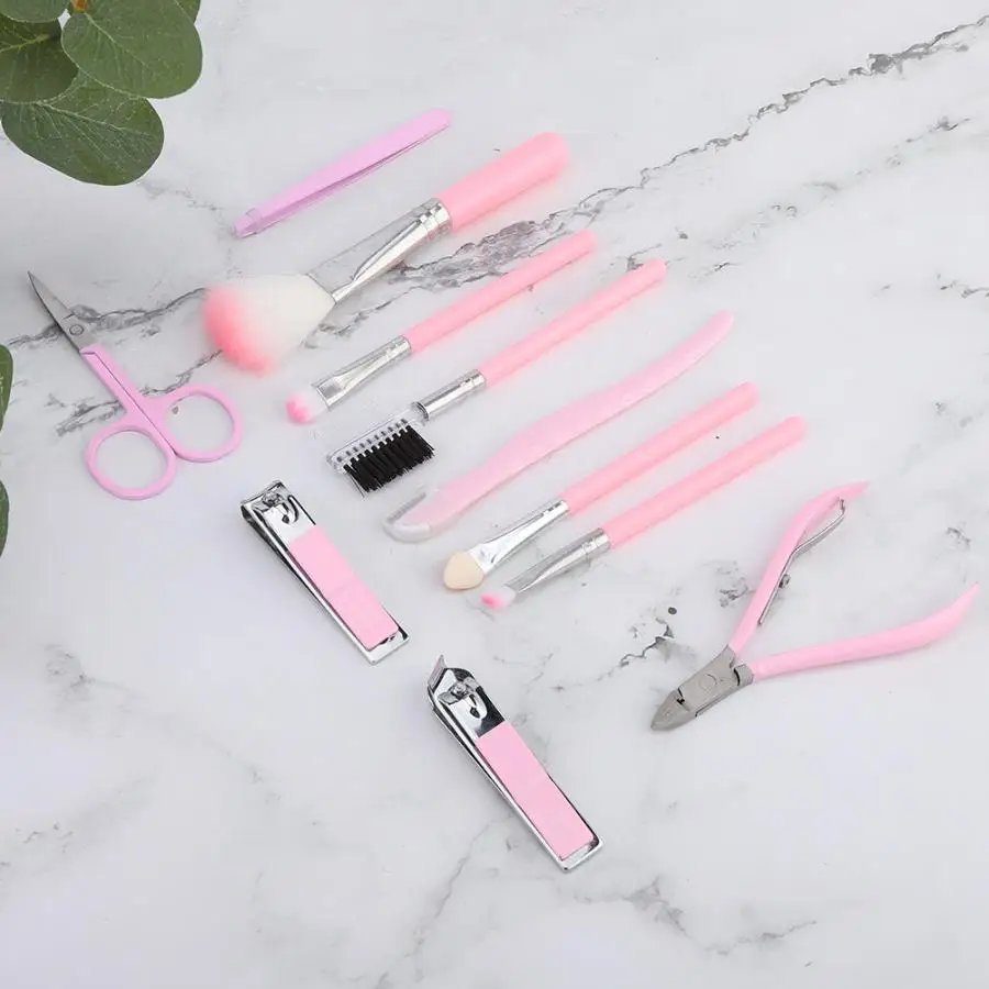 11 шт. машинка для стрижки ногтей инструменты обрезки бровей набор