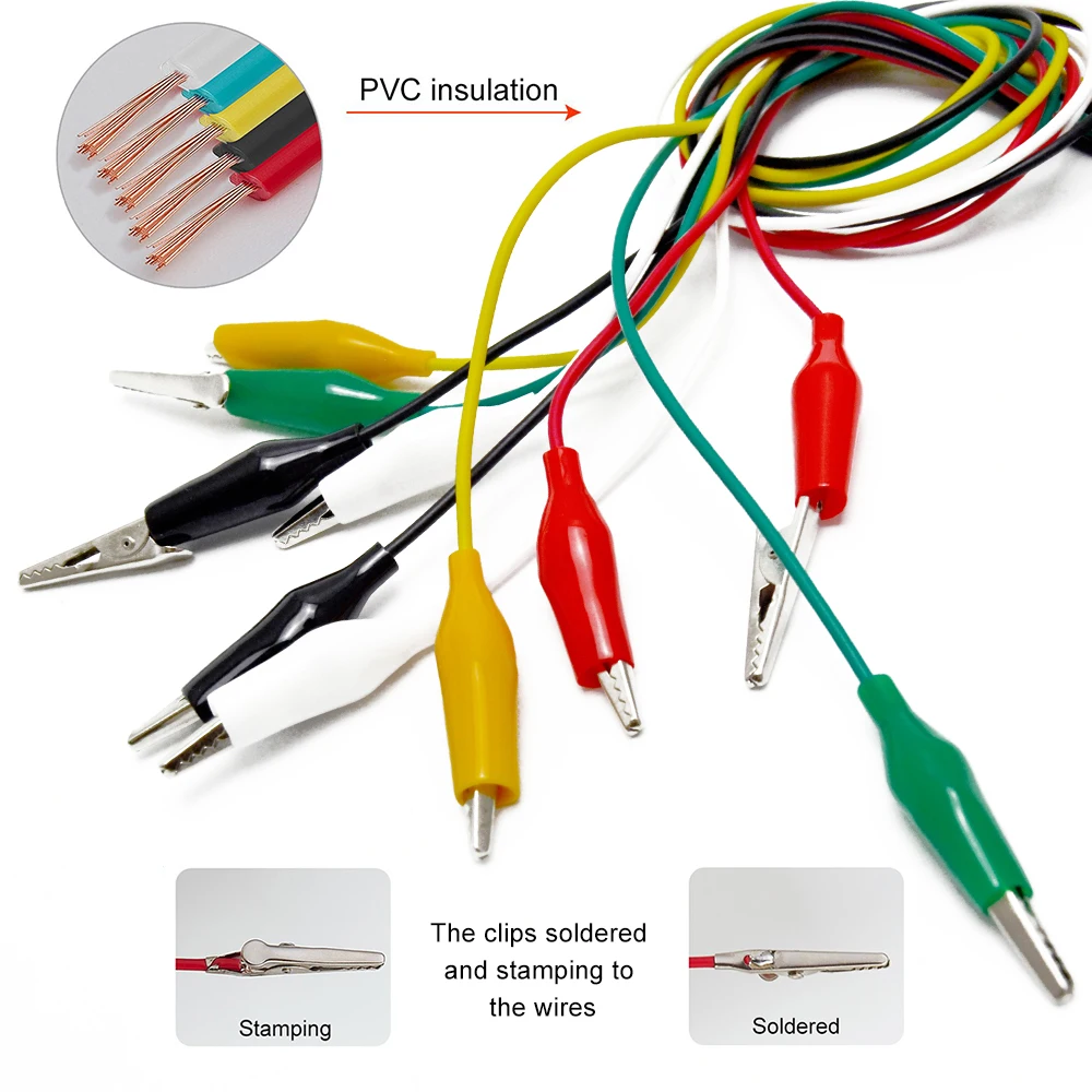 Зажимы типа крокодил для BBC micro: зажимы 10 шт. и 5 цветов проверки набора проводов