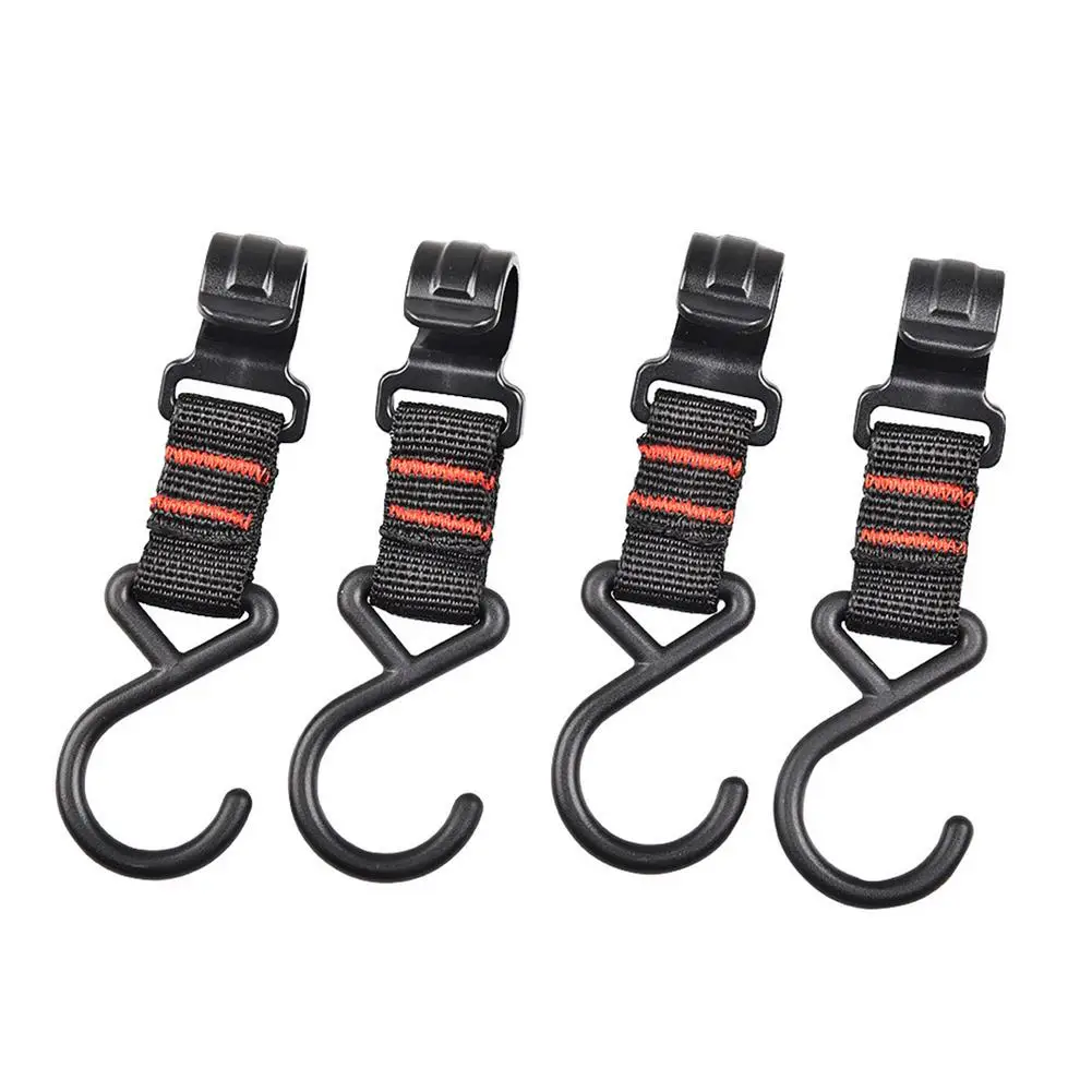 

4Pcs Outdoor Cookware Hanging Rack Hook Triangular Pot Pan Lamp Holder Hook Nylon Hook for Camping Hiking Hook Multifunctional