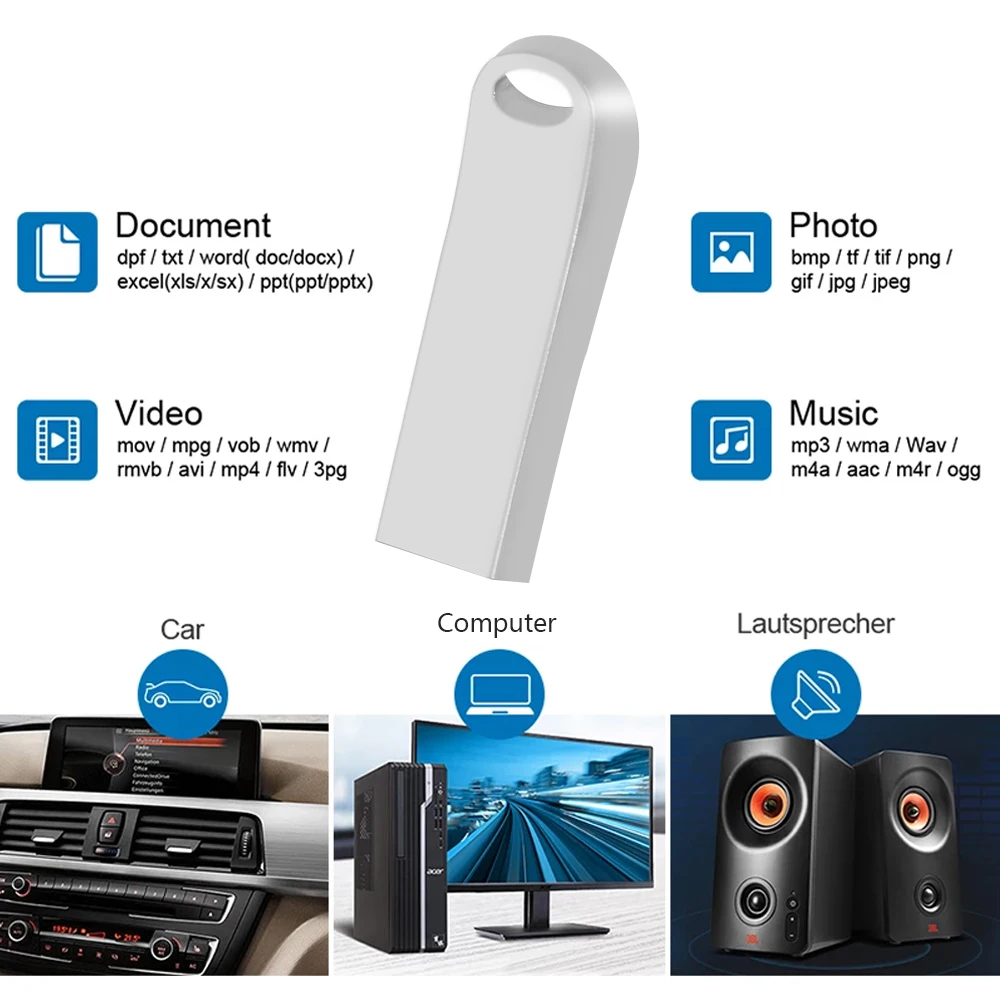 Металлический USB флеш-накопитель с бесплатным логотипом объемом 10 шт. 64 ГБ 32 16 8 128