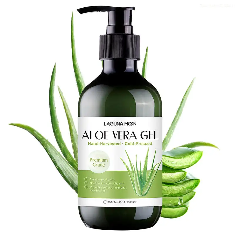 

LAGUNAMOON Natural Organic Pure Anti Acne Sunburn Relief Deeply Hydrating Aloe Vera Gel Face Soothing Moisturizers 300ml