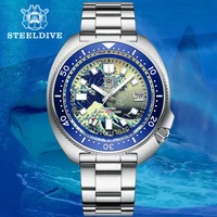 steeldive design surf waterproof 200m automatic watch men sapphire crystal stainless steel nh35 automatic mechanical mens watch