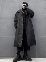 mens new windbreaker dark loose in the long over the knee coat coat city youth fashion leisure large size windbreaker