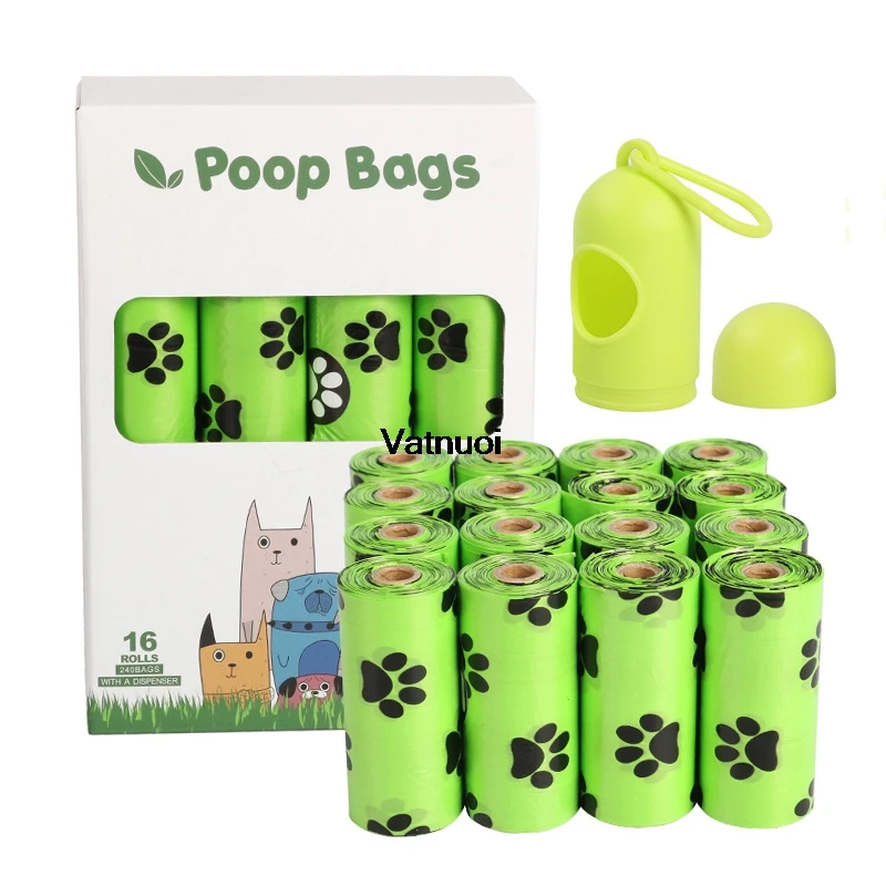 

Biodegradable Dog Poop Bags Earth-Friendly Pet Dispenser Pet Supplies Large Cat Waste Bag Doggy Outdoor Clean Refill Garbage Bag