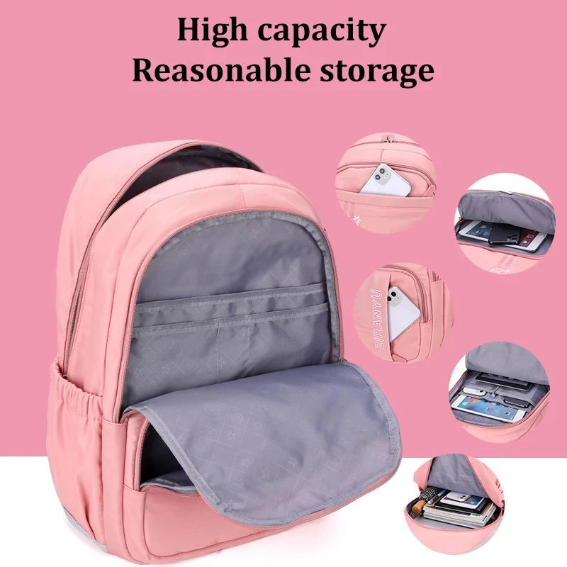 NEW Cute Student Schoolbags Rolling Backpack kids Girl Trolley Bag  School Backpack Large-capacity Child Waterproof Wheeled Bag