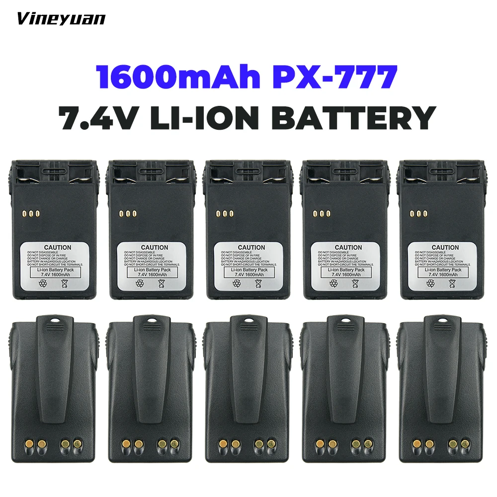 

10PC 1600mAh Replacement Battery for Puxing PX-328 PX-777 PX-888K PX888 PX728 Plus Weierwei VEV-3288S Radio Rapid Battery