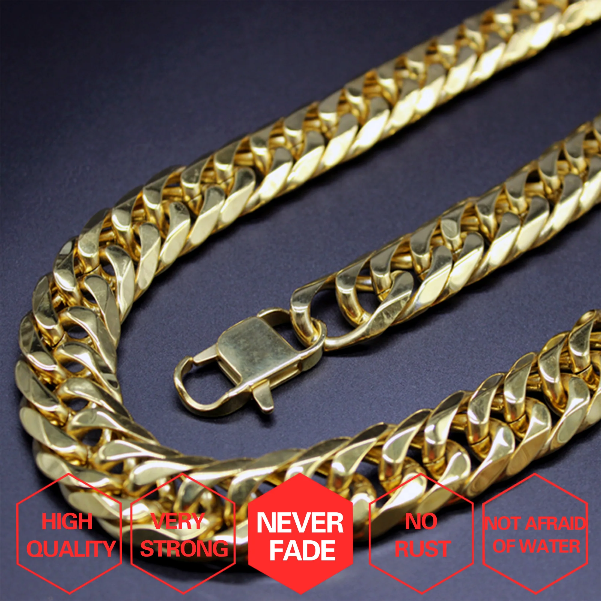 Мужская цепочка чокер из нержавеющей стали 19 мм|Цепочки| |