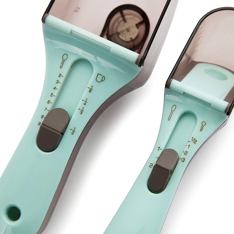 

Kitchen Tool Plastic Scale Measuring Spoon Adjustable Measuring Spoon Set Baking Tool Measuring Spoon 2 Piece Set U2703