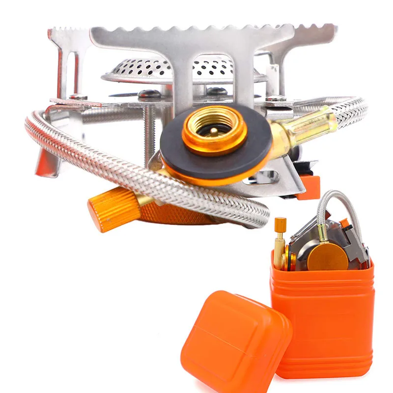 Портативная Складная газовая плита из нержавеющей стали с коробкой сплит