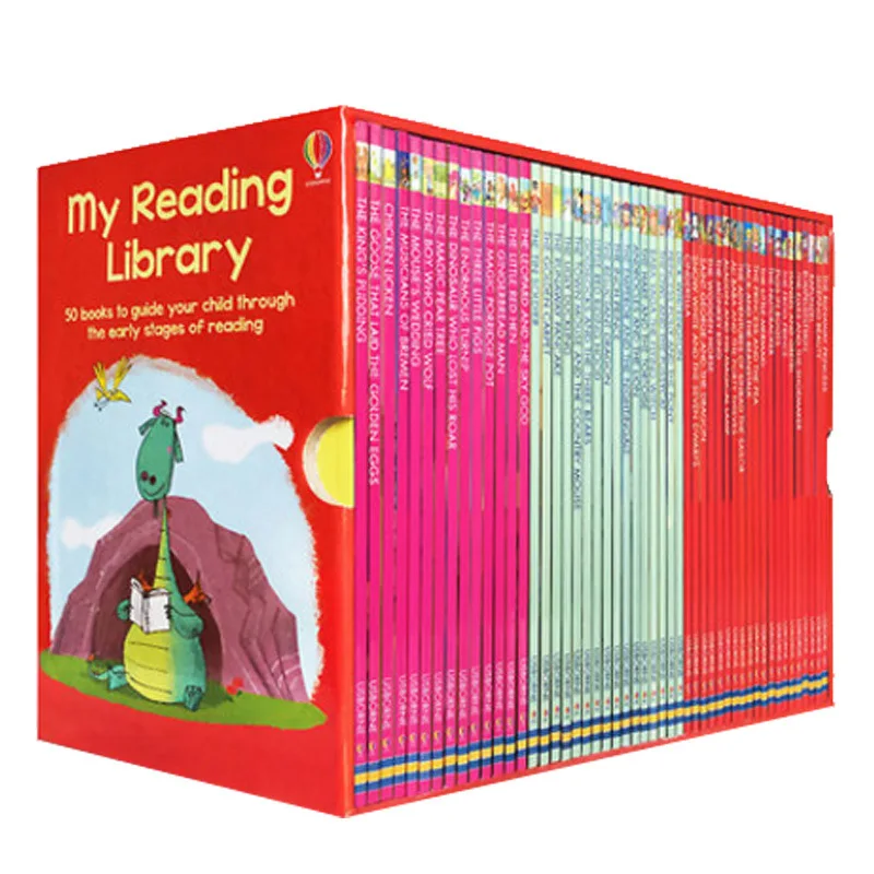 50 книг/комплект Usborne с надписью мое первое чтение библиотеки английские картина