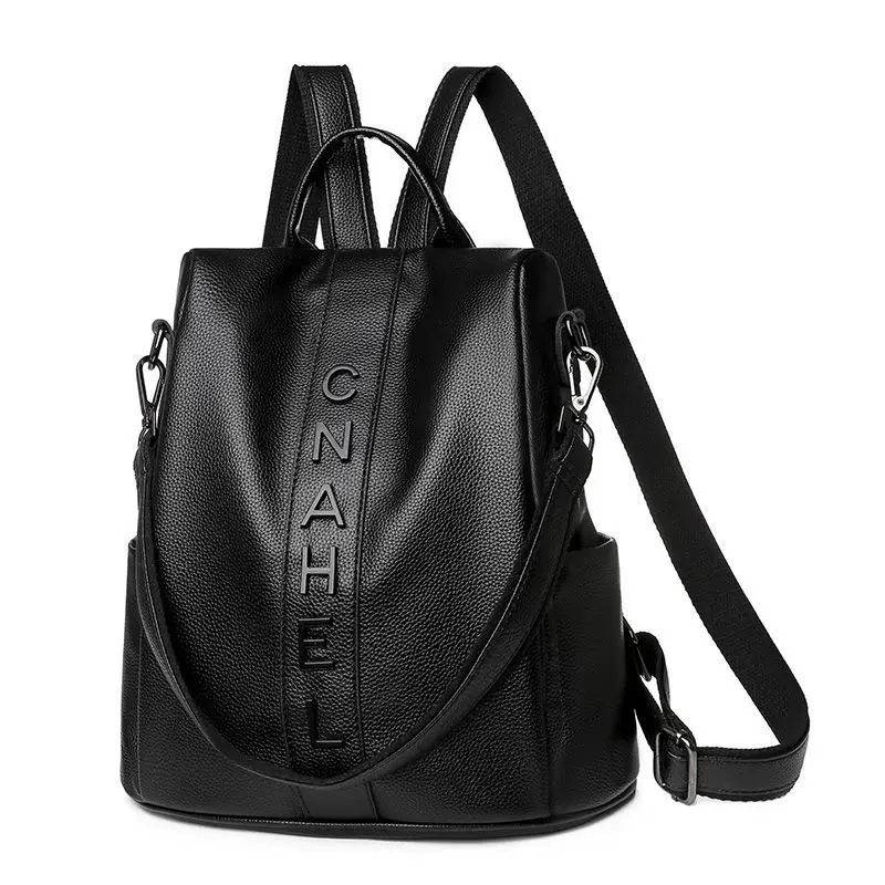 

Новинка 2021, женский рюкзак, модная универсальная Вместительная дорожная сумка из мягкой кожи с защитой от кражи, повседневный универсальны...