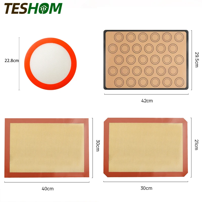 Силиконовый выпечка пирожных макарон коврик для противни выпекания миндальное