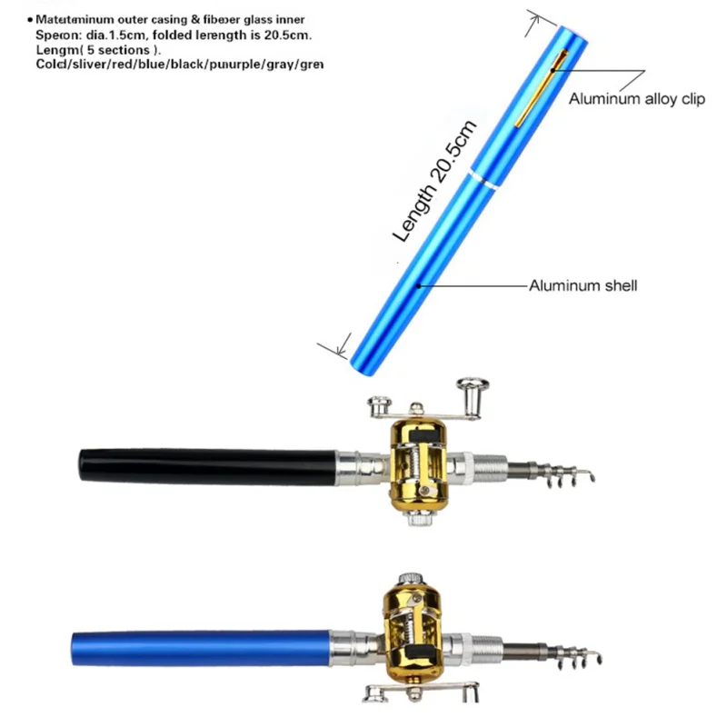Открытый Мини Кемпинг путешествия Baitcast телескопический портативный легкий