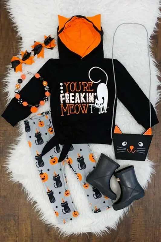 Детский костюм на Хэллоуин для маленьких девочек США толстовка с капюшоном