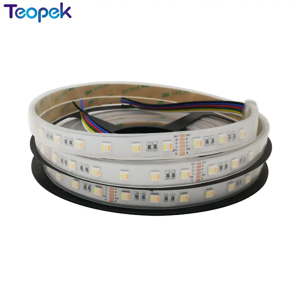 2 м/3M/5 м 5050 RGB+ CCT Светодиодная лента 60 светодиодов/м 300 светодиодов 5 в 1 чип CW+ RGB+ WW гибкая лента DC12V 24 в высокое качество