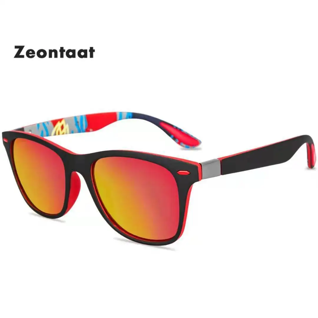 

Brand Design Retro Polarized Sunglasses Men Driving Shades Male Vintage Graffiti Square Sun Glasses for Men Oculos Eyeglasses